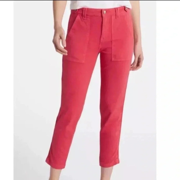 Pistola Size 27 Erin High Rise Utility Crop Straight Leg Pant Coral Revolve - Picture 1 of 8